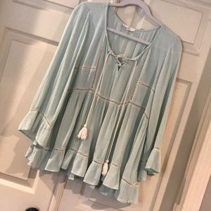 Boho mint top